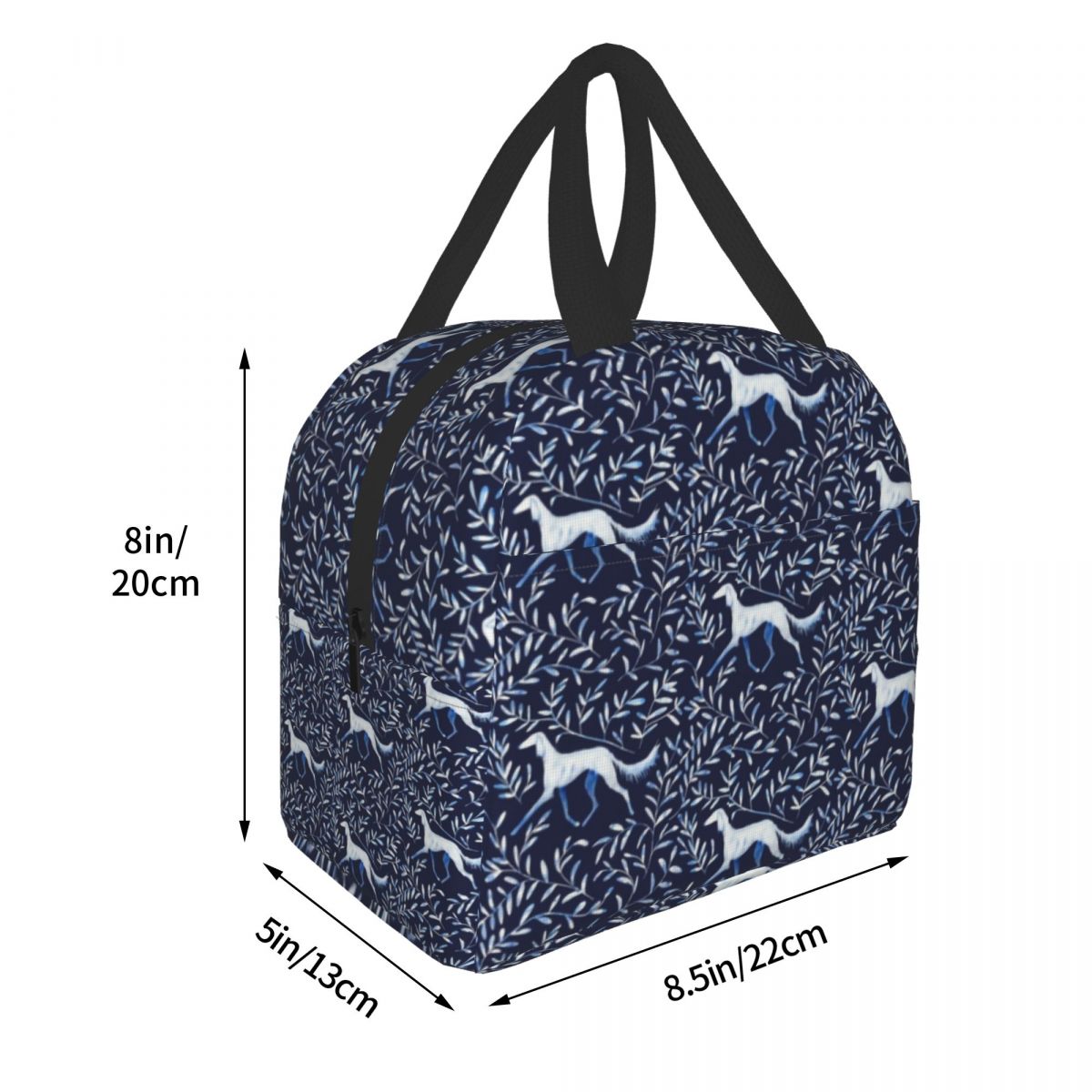 Saluki Greyhound Insulated Lunch Bags for Work School Whippet Sighthound Dog Portable Cooler Thermal Lunch Box Women Children