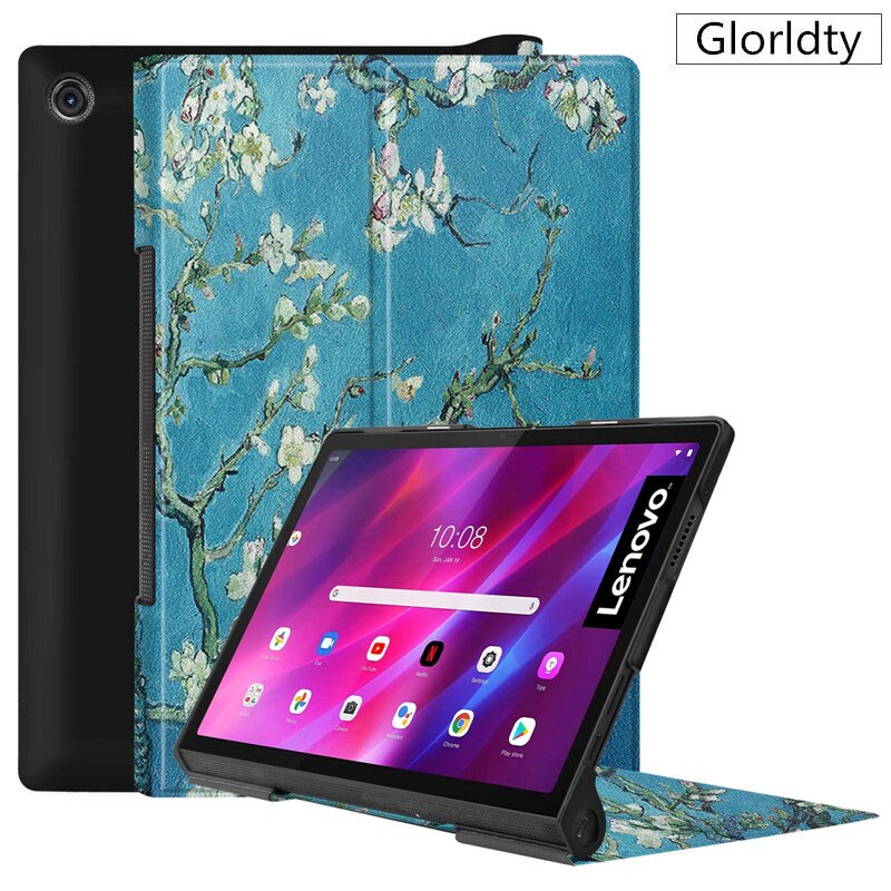Geschilderd Funda Voor Lenovo Yoga Tab 11 Case YT-J706F Pu Lederen Flip Etui Voor Lenovo Yoga Tab 11 Yt j706F Tablet Coque + Pen: xing hua
