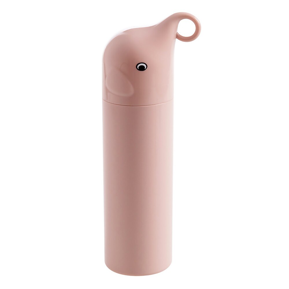 Mærke tandbørste sød opbevaringsboks elefant rejse tandpasta organizer holder: Lyserød