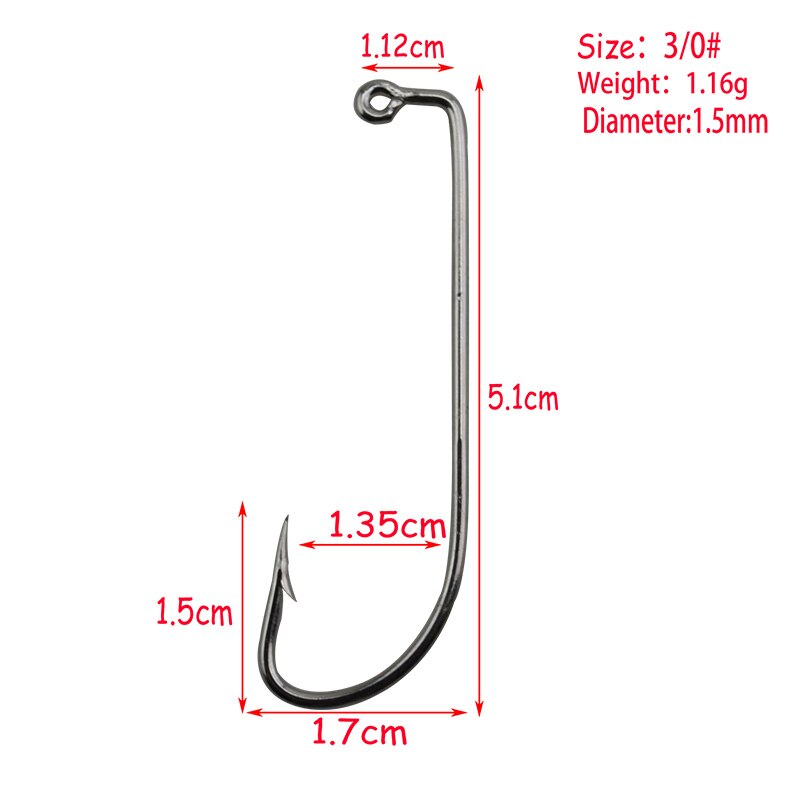 20 st/lot wdairen breda mage vevkrokar texas rigg fiske mask bete fiskekrok hav fiskeredskap båt fiske wd -065: 4