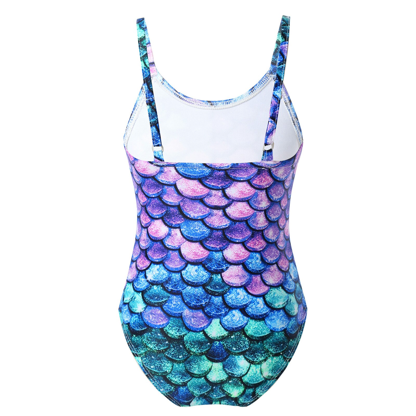 Maillot de bain une pièce pour petites filles, Monokini brésilien, imprimé écailles de poisson colorées, pour enfants