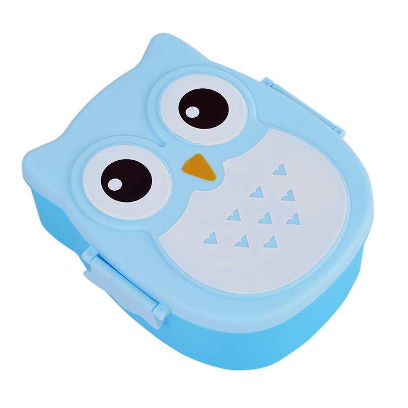 Student Sealed Lunch Box Food Storage Containers Cute Double Layer Bento Box Dinnerware Plastic Cartoon Food Container#1: 1pc blue