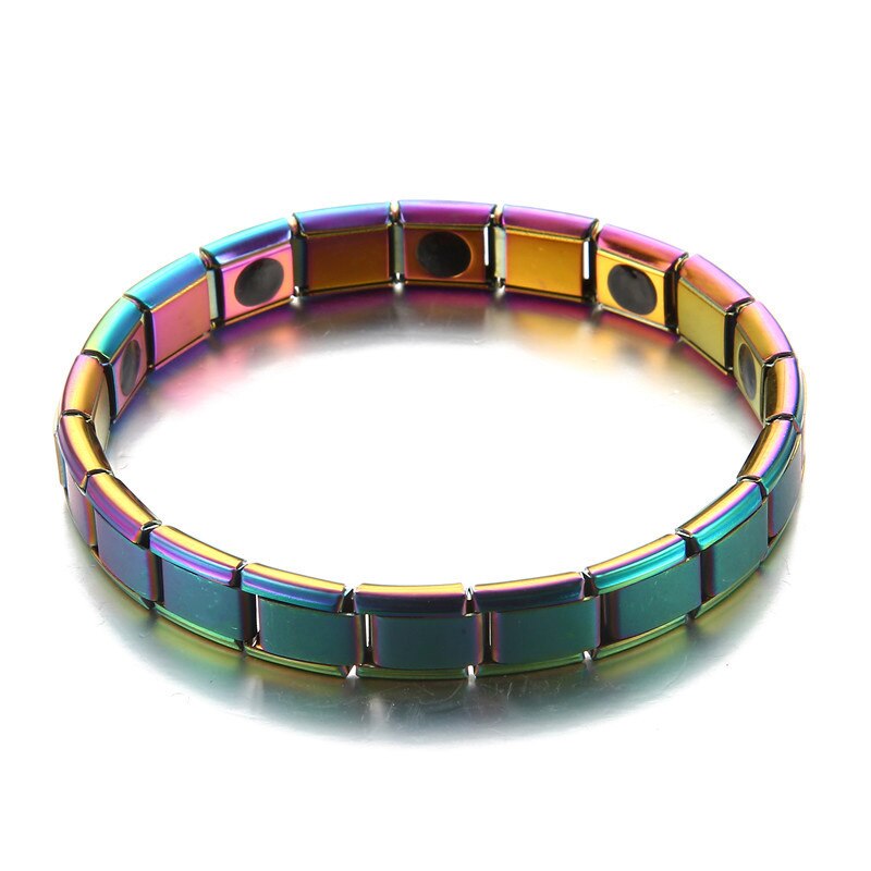 Twisted Gezonde Magnetische Armband Voor Vrouwen Power Therapie Magneten Magnetiet Armbanden Bangles Mannen Gezondheidszorg Sieraden: multicolor