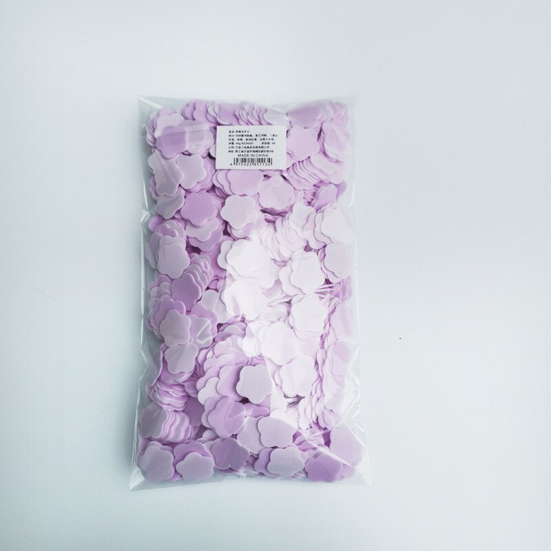 1000Pcs Flower Shape Soap Paper Travel Soap Paper Washing Hand Bath Clean Scented Slice Sheets Foaming Paper Soap Soap Dishes: Lavender