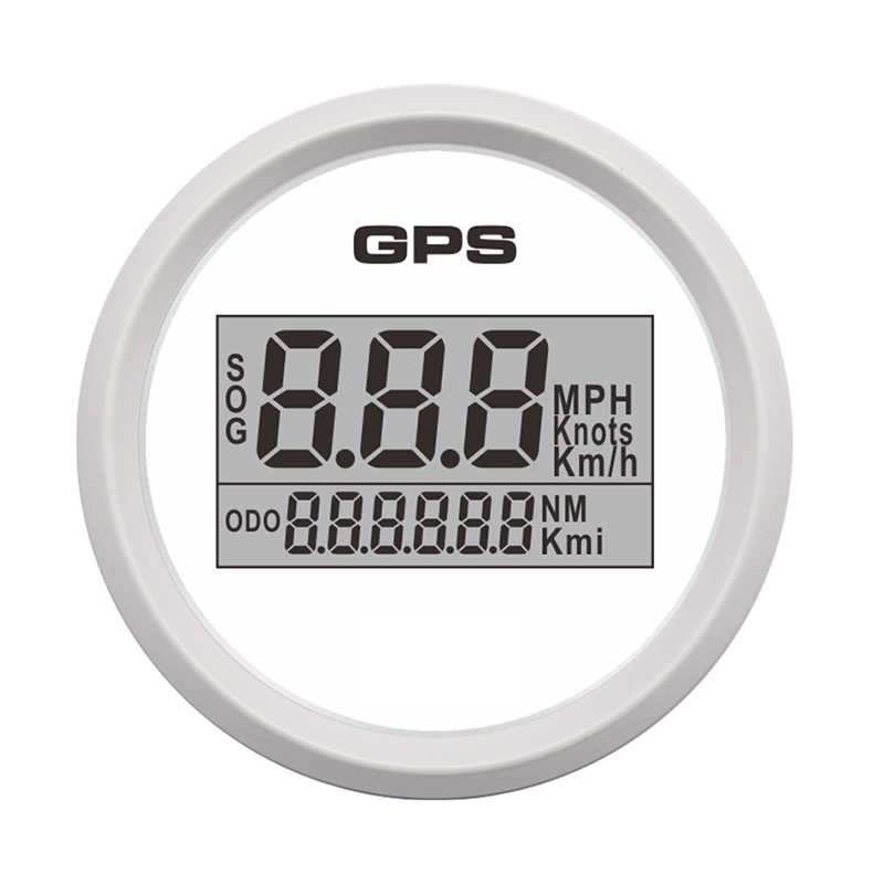 52mm ATV Digital GPS Speedometer Odometer for Boat Car Motorcycle Marine LCD Display Mile Per Hour knots Meter 12V 24V: WW 8 Color Light