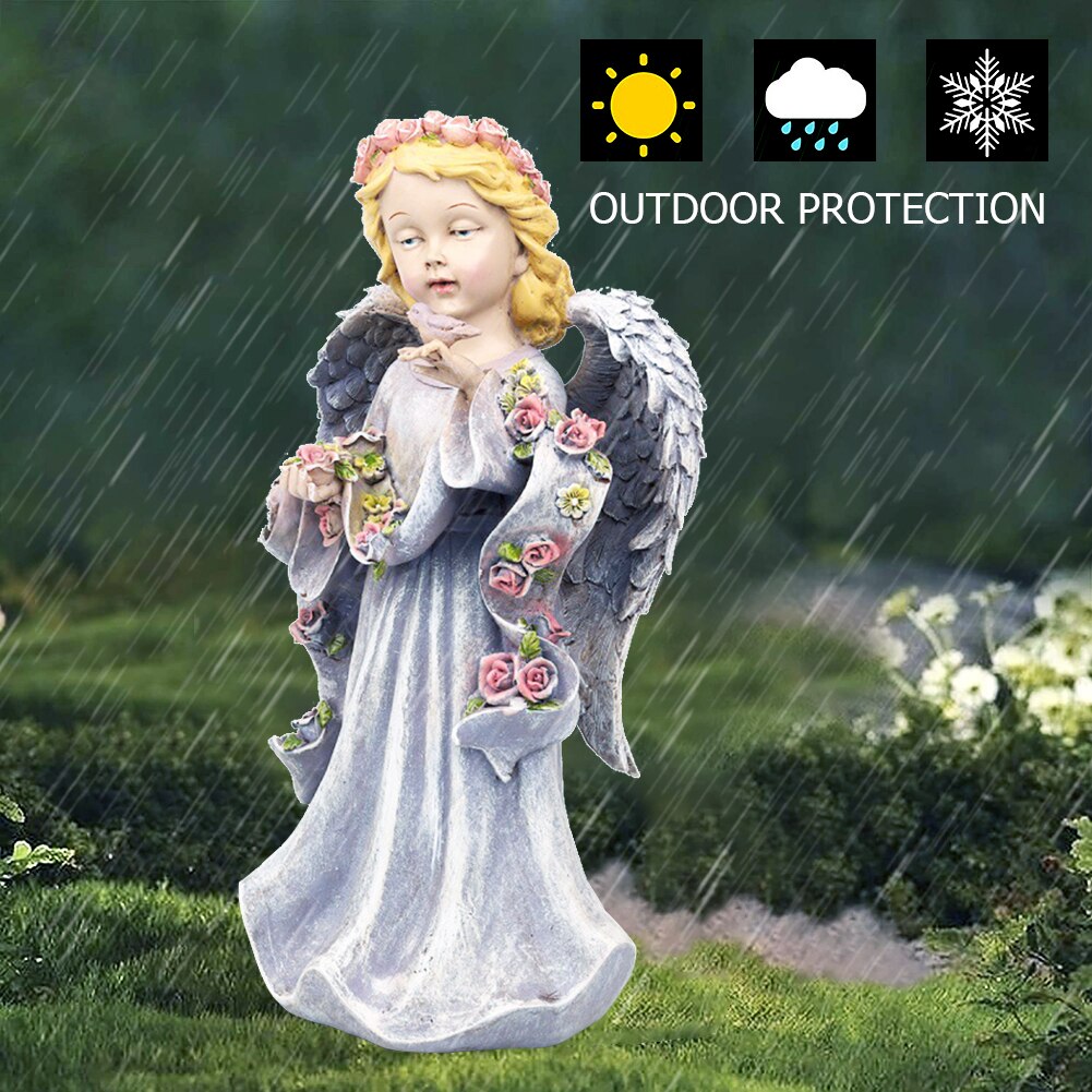 Flower Fairy Angel Figurines Home Ornament Fairy Garden Miniatures Resin Beautiful Girl Figurines Wedding Souvenirs