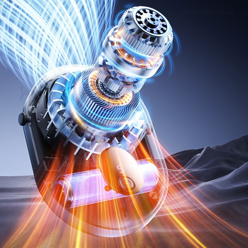 Przenośny wentylator na talię Xiaomi USB, bez użycia rąk, robić zawieszenia na szyję, ładowalny, mini sportowy, 3-stopniowa regulacja prędkości, podwójny wentylator na szyję, robić domu, biura i podróży.