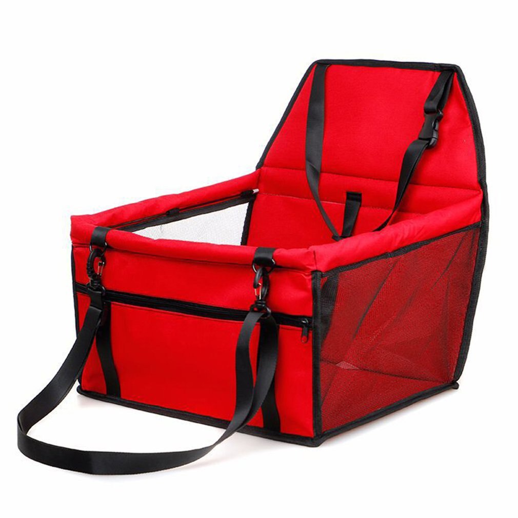 Kattehundebærer oxford klud vandtæt foldbar vaskbar hængekøje rejsemåtte taske til kæledyrsæde: Rød