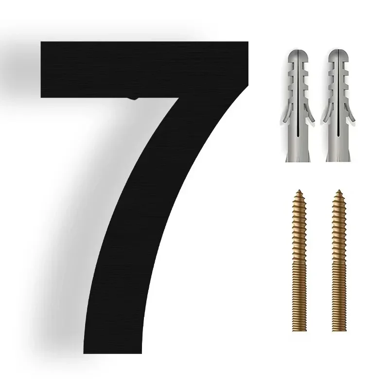 15/20/25/30cm Metal Floating House Numbers Screw Install Doorplate Address Sign Plate Outdoor Street Door Plaque Number For Home: PURPLE / 110cm