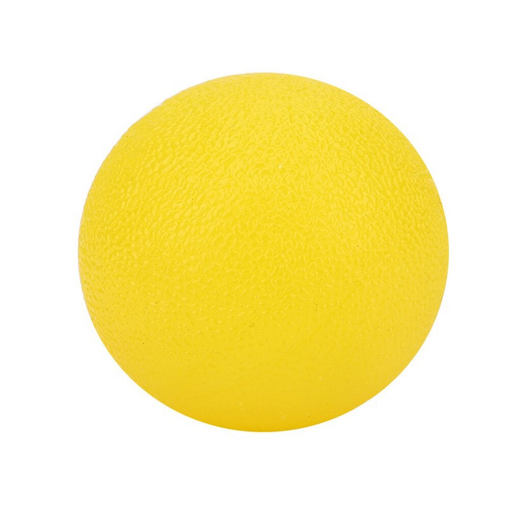 Silicone Massage Therapy Grip Ball Hand Finger Strength Exercise Stress Relief Decompression Ball Fitness Equipment: Yellow