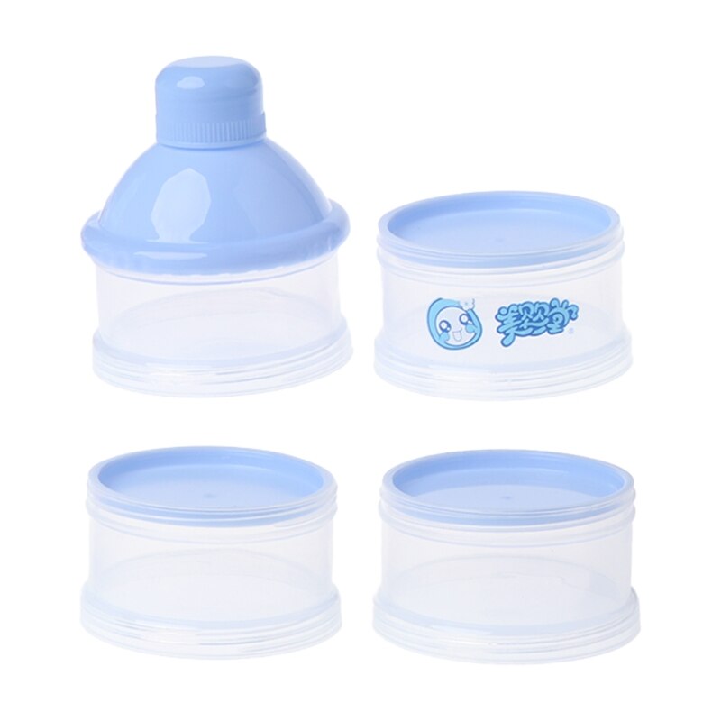 Babymælkpulverbeholder bærbar dispenser til opbevaring af formel mad 4- lags makeup
