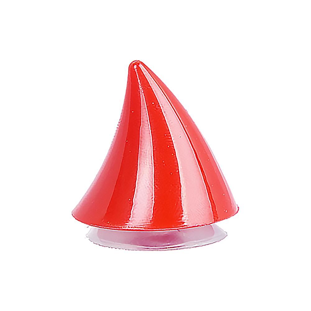 Motorrad Helm Ecke Plastik robust Silikon Saugen Tasse Sanft Horn Dekoration Headwear Gummi Horn Dekoration Zubehör: rot