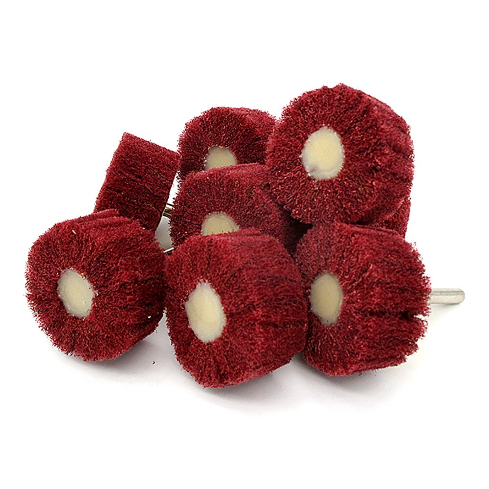 1-10Pcs 6mm Shank Flap Sanding Wheel 25×50mm Nylon Fiber Abrasive Scouring Buffing Polishing Wheel 240# 400# 800#