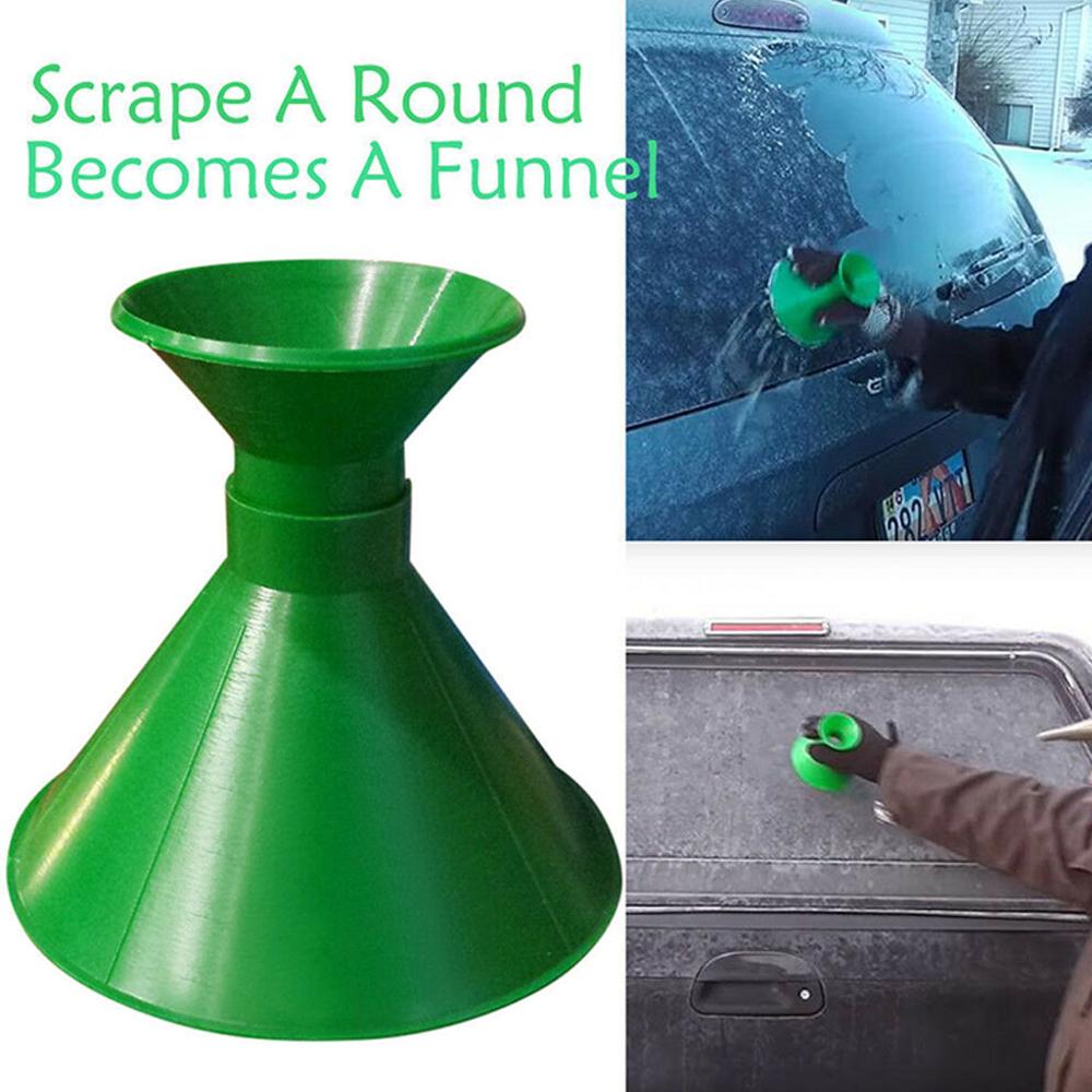 Car Windshield Outdoor Round Ice Scraper Snow Remover Tool Cone Shaped Funnel