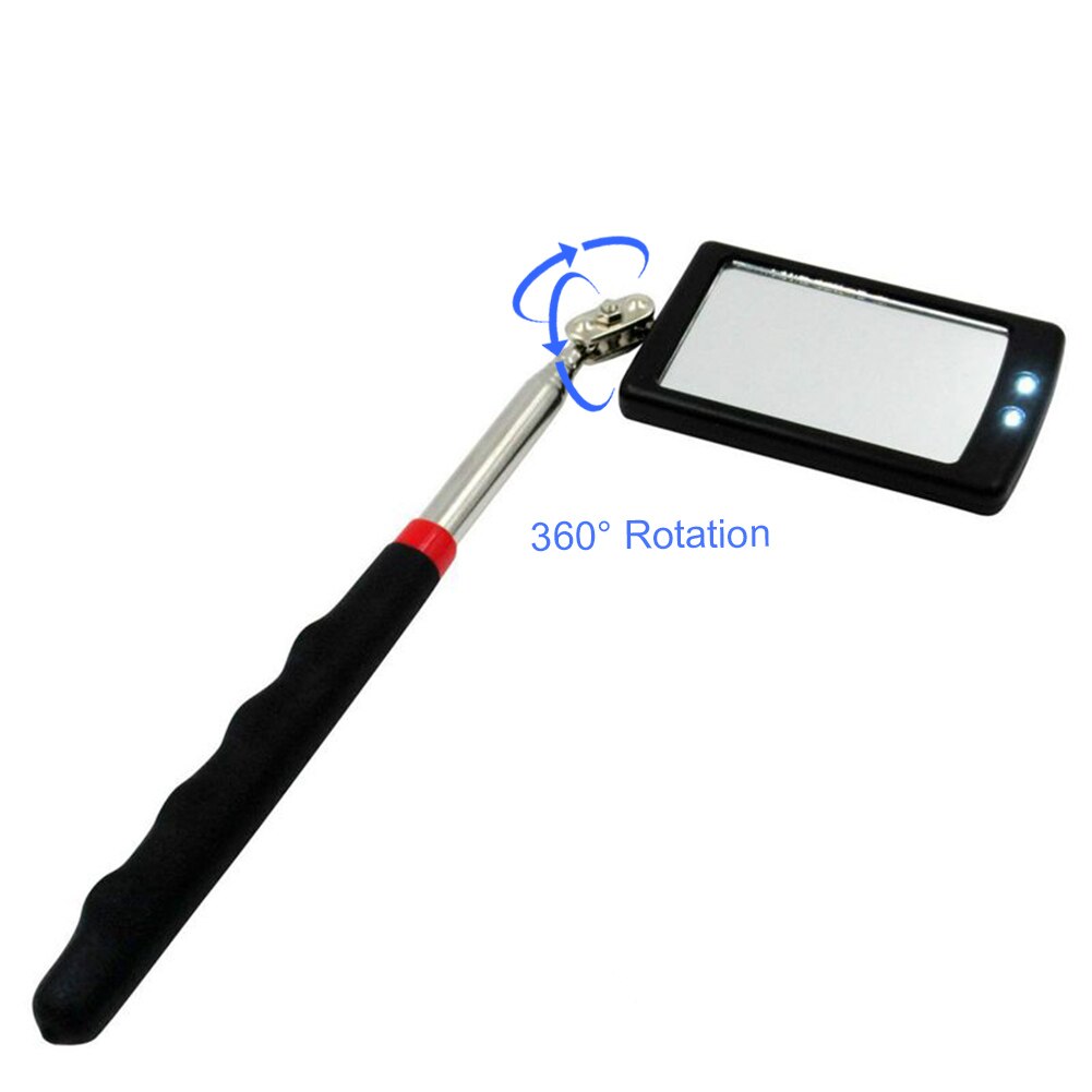 Miroir d'inspection de fond de véhicule, miroir d'inspection à paroi intérieure antidérapante, double rotule, outil de détection de réparation de voiture rotatif à 360 degrés