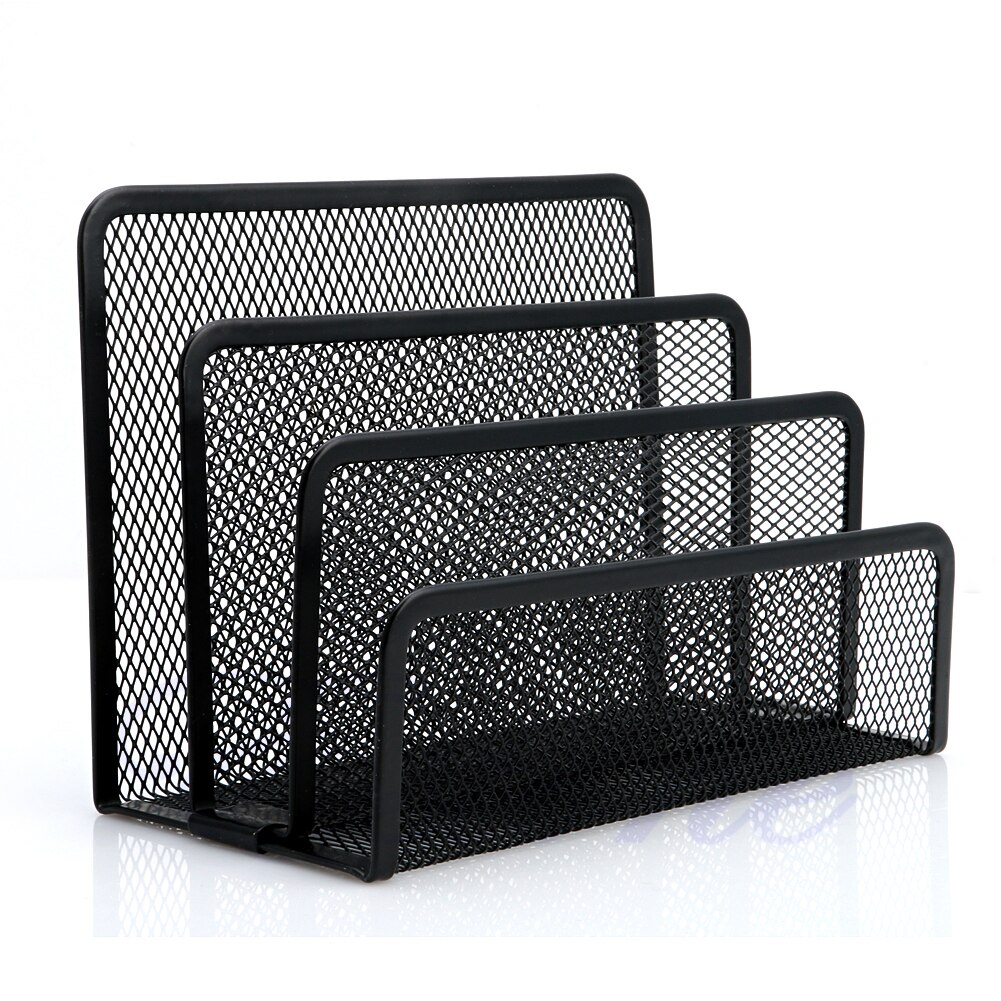 Black Document Desk Mesh Letter Sorter Mail Tray Office File Organiser Business