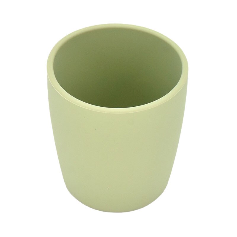 Gobelet à eau en Silicone de couleur Pure pour bébé, Anti-brûlure, de alimentaire, pour apprendre à boire, pour enfants, BPAFREE: Green Cup