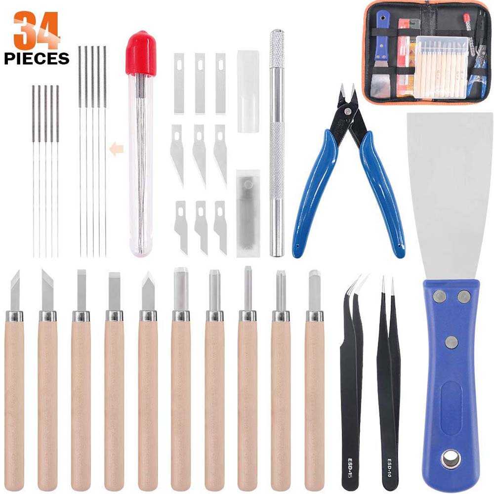 45 Stuks 3D Printer Onderdelen 3D Print Removal Tools Kit 3D Print Afwerking Tool Retouch Gebruik Voor 3d Printer Pla hars Printer Model