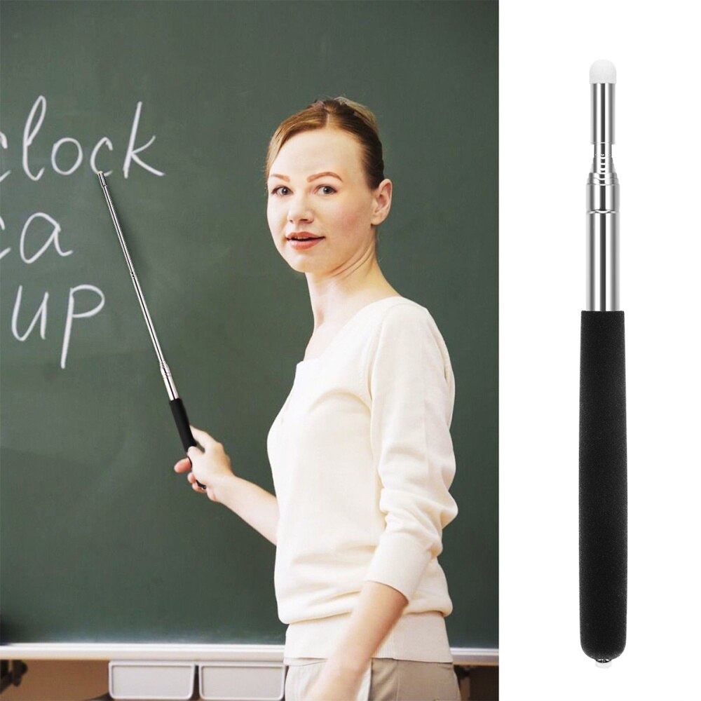 WINOMO Hand Pointer Extendable Telescopic Retractable Pointer Handheld Presenter Classroom Whiteboard Pointer (Black)