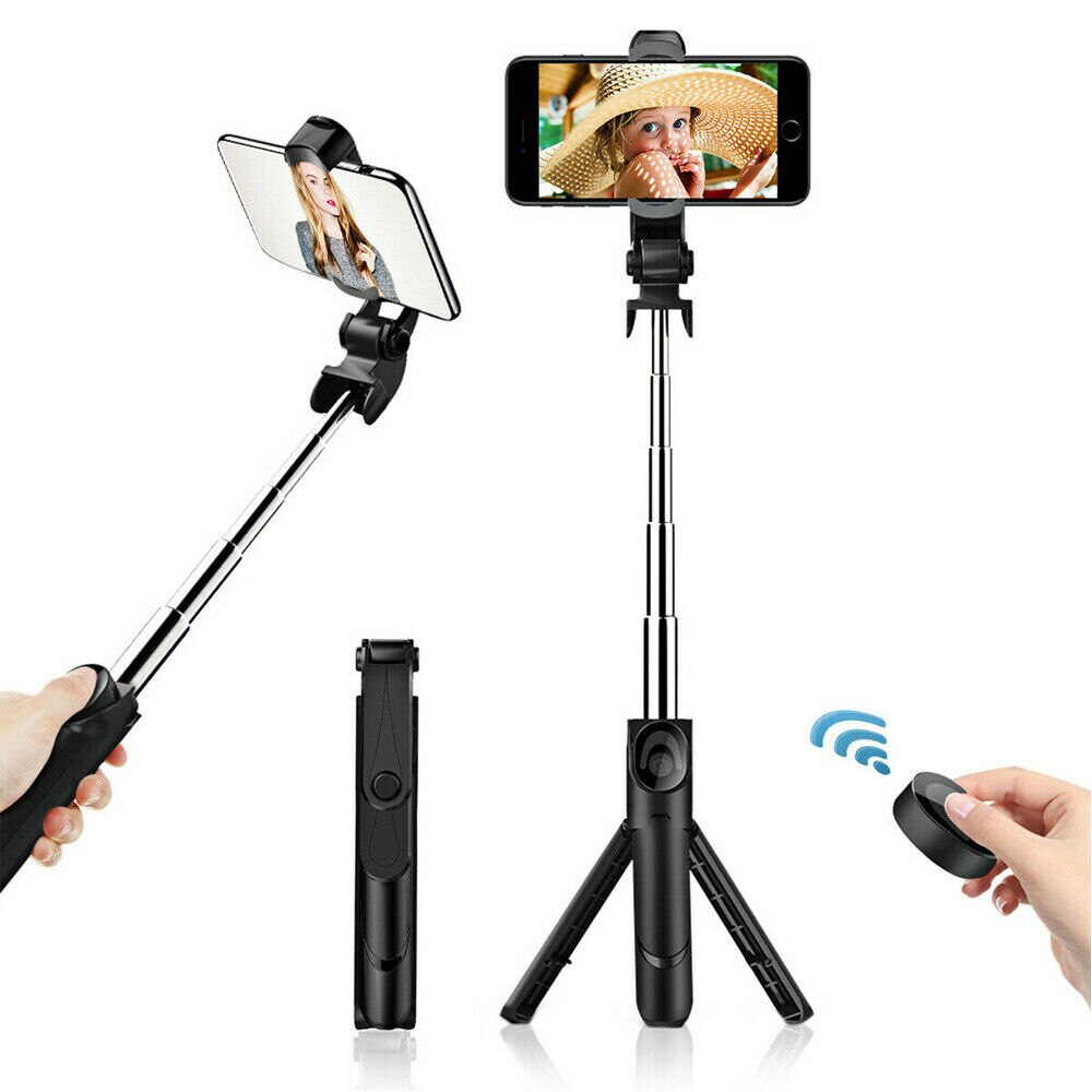 samtian wireless bluetooth selfie stick foldable mini tripod handheld monopod Extendable stand with Remote Control for all phneo