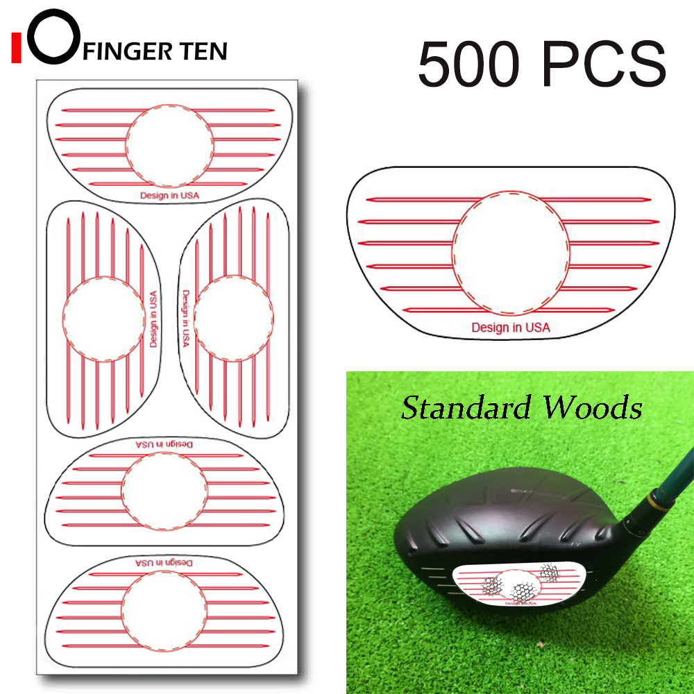 Durable Training Tool Golf Club Impact Tape Labels for Oversized Woods Ball Hitting Recorder Putter Stickers Red: 4Pack Wood