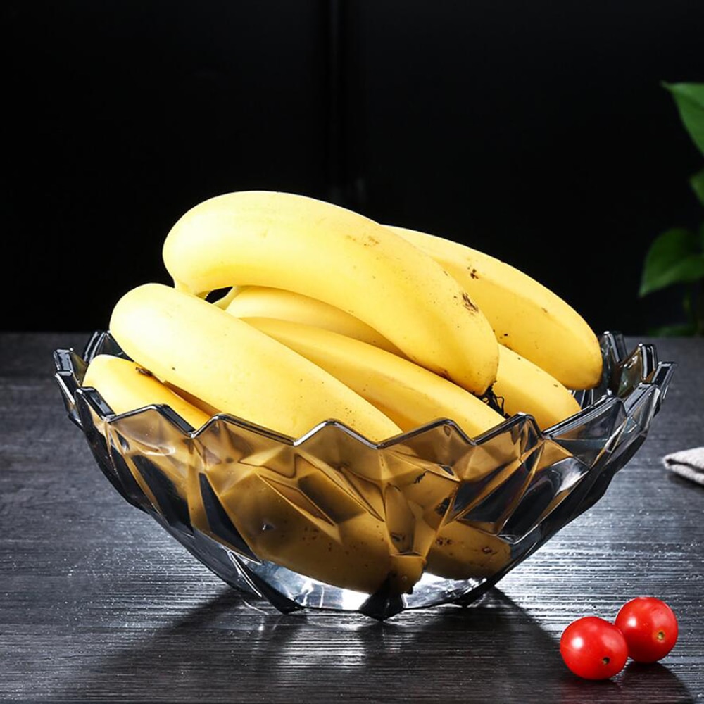 Stue frugtskål slikskål akryl nøddetallerken stor krystal melon frugttallerken madopbevaringsbeholder 10250e