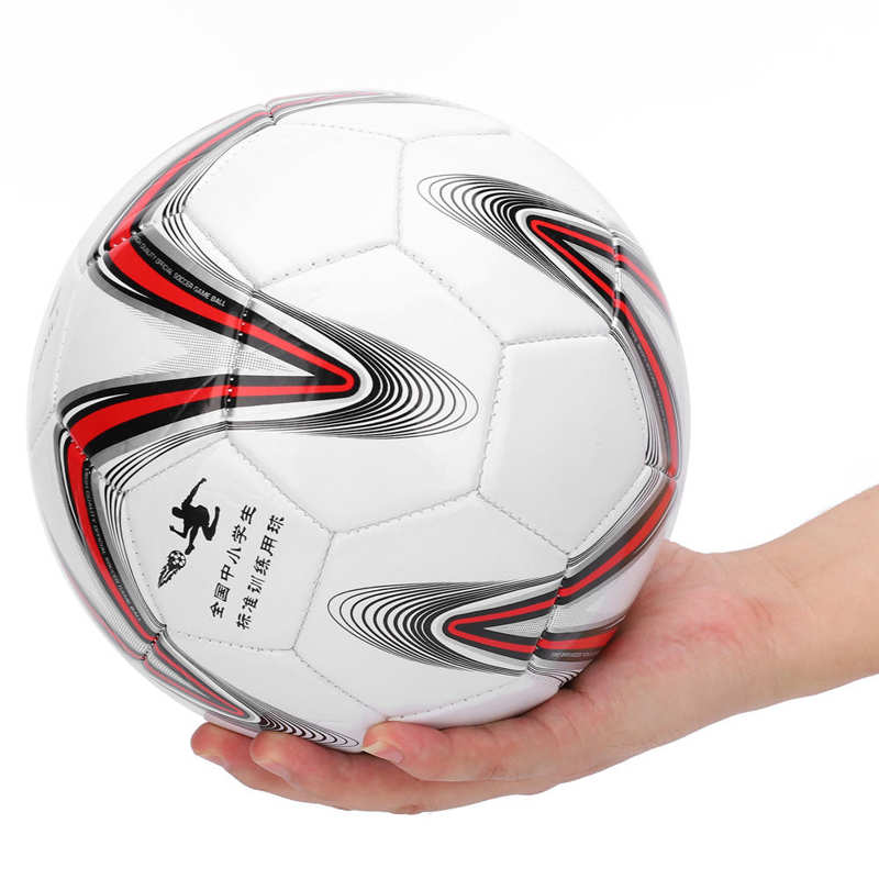 Size 4 Football Machine Sewn Football Students Training Soccer Red +White No. 4 Football School Training Soccer Ball Team Sports