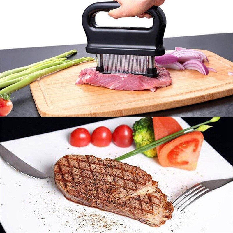 48 Blades Stainless Steel Meat Tenderizer Steak Chicken Fish Pork Meat Tenderizer With Safety Lock Kitchen Tool