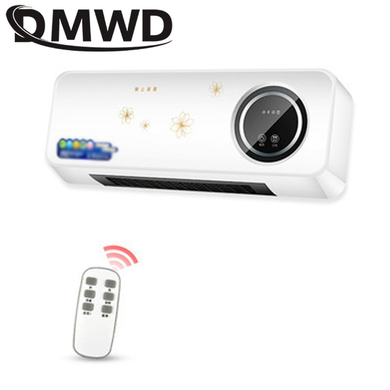 DMWD Electric Heater Fan Wall-Mounted Remote control Ceramic Thermal Heating Radiator Air Warmer Cooling Fans Ventilator: remote control 1