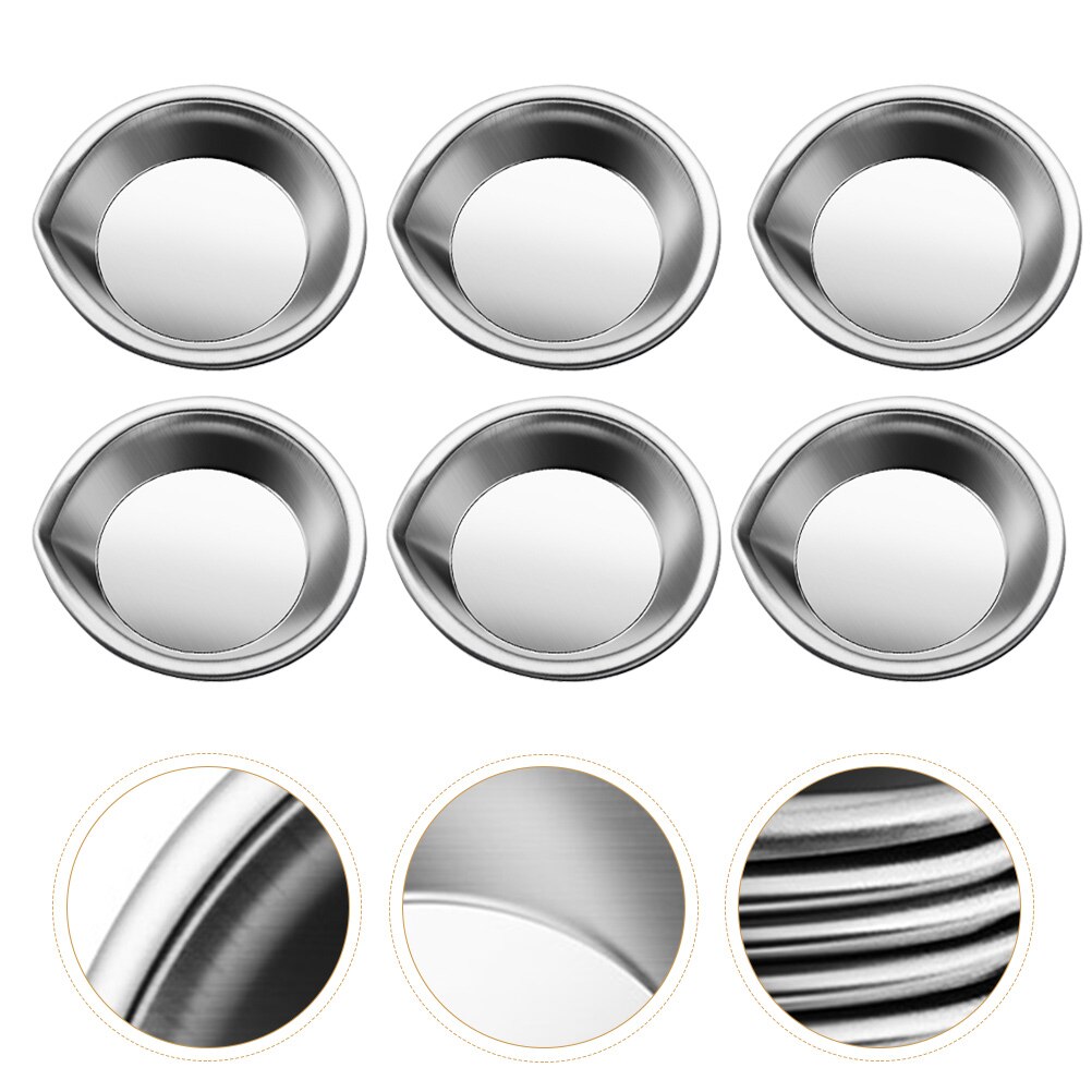 6pcs Multi-function Painting Trays Stainless Watercolor Plates Reusable Painting Plates