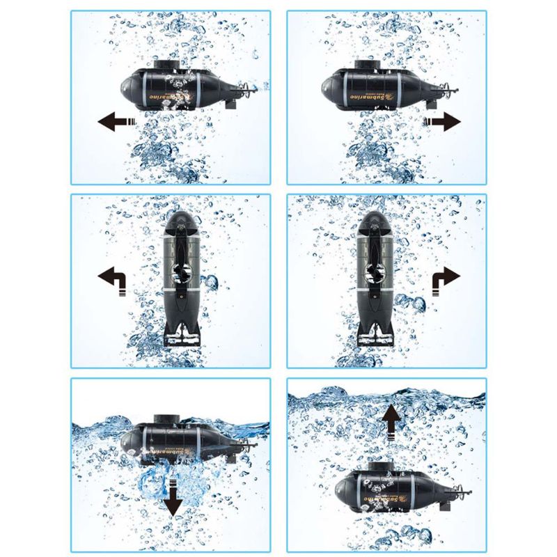 Electric Simulation Mini Submarine Model Rechargeable Six-channel Nuclear Submarine Wireless Remote Control Water Toy