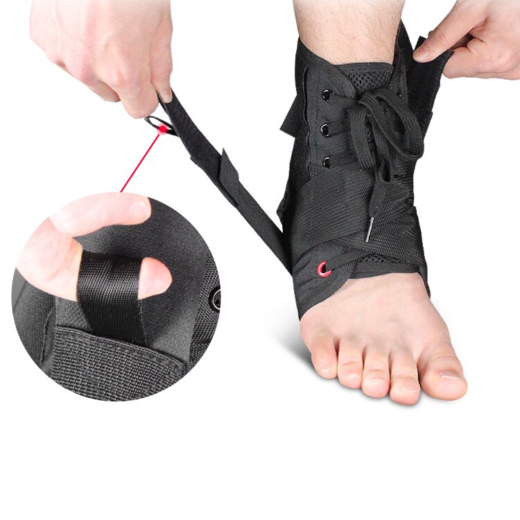 Aolikes Enkelbrace Ondersteuning Sport Verstelbare Lace Up Enkel Stabilisator Bandjes Voor Verstuikte Voet Compressie Sokken Mouw