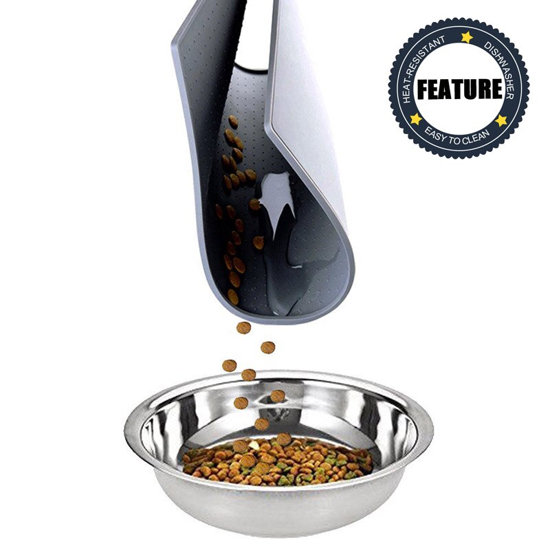 TEENRA x 30x48 cm-Mascota grande alimentación de silicona estera bandeja de silicona para alimentos de mascotas alimentación estera gato de Mantel bebiendo Mat para perro