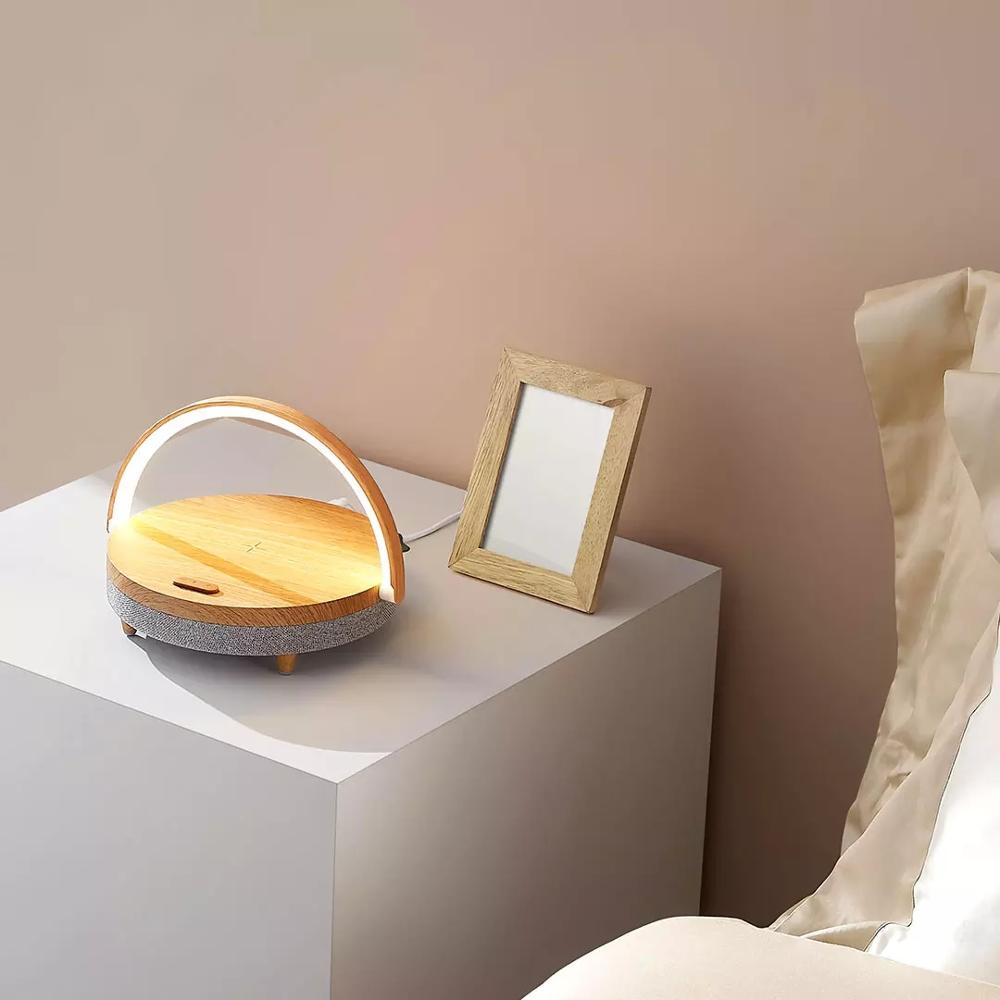 Youpin Ezvalo Draadloze Opladen Muziek Bureaulamp Drie-Speed Dimmen Bluetooth 5.0 Speaker Type-C Opladen Telefoon Houder