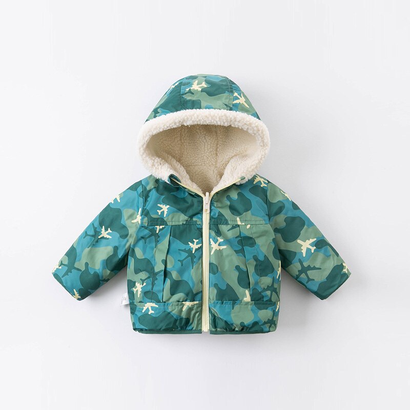 DBX14611 dave bella automne bébé garçons dessin animé double-usure poches manteau à glissière enfants hauts vêtements d'extérieur pour enfants en bas âge