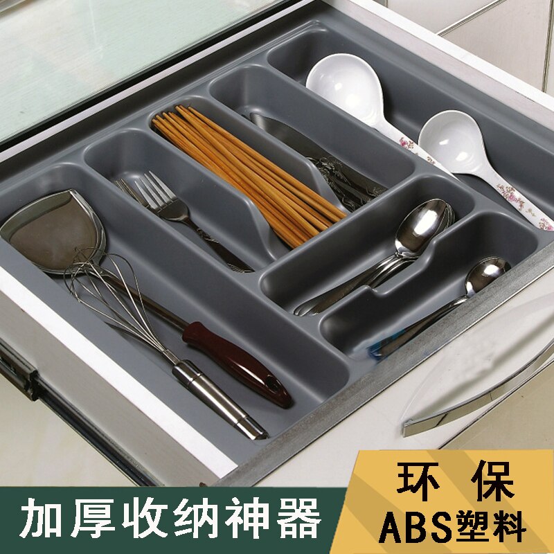 Kitchen Cabinet Chopsticks Tableware Storage Box Plastic Drawer Internal Lattice Partition Tray ABS Drawer Cutlery Tray