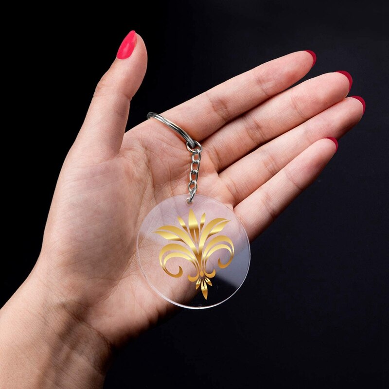 64 Stck Acryl transparent Scheiben leer Schlüsselanhänger Kreis Schlüssel Ketten und Quaste Anhänger Schlüsselring für DIY Projekt und Handwerk