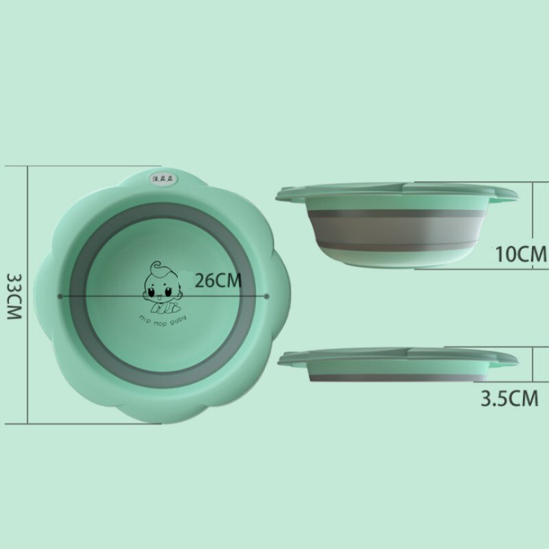 1PC bébé pliant lavabo ménage enfants dessin animé pliant pied cul bassin bébé télescopique Portable épais plastique petit bassin