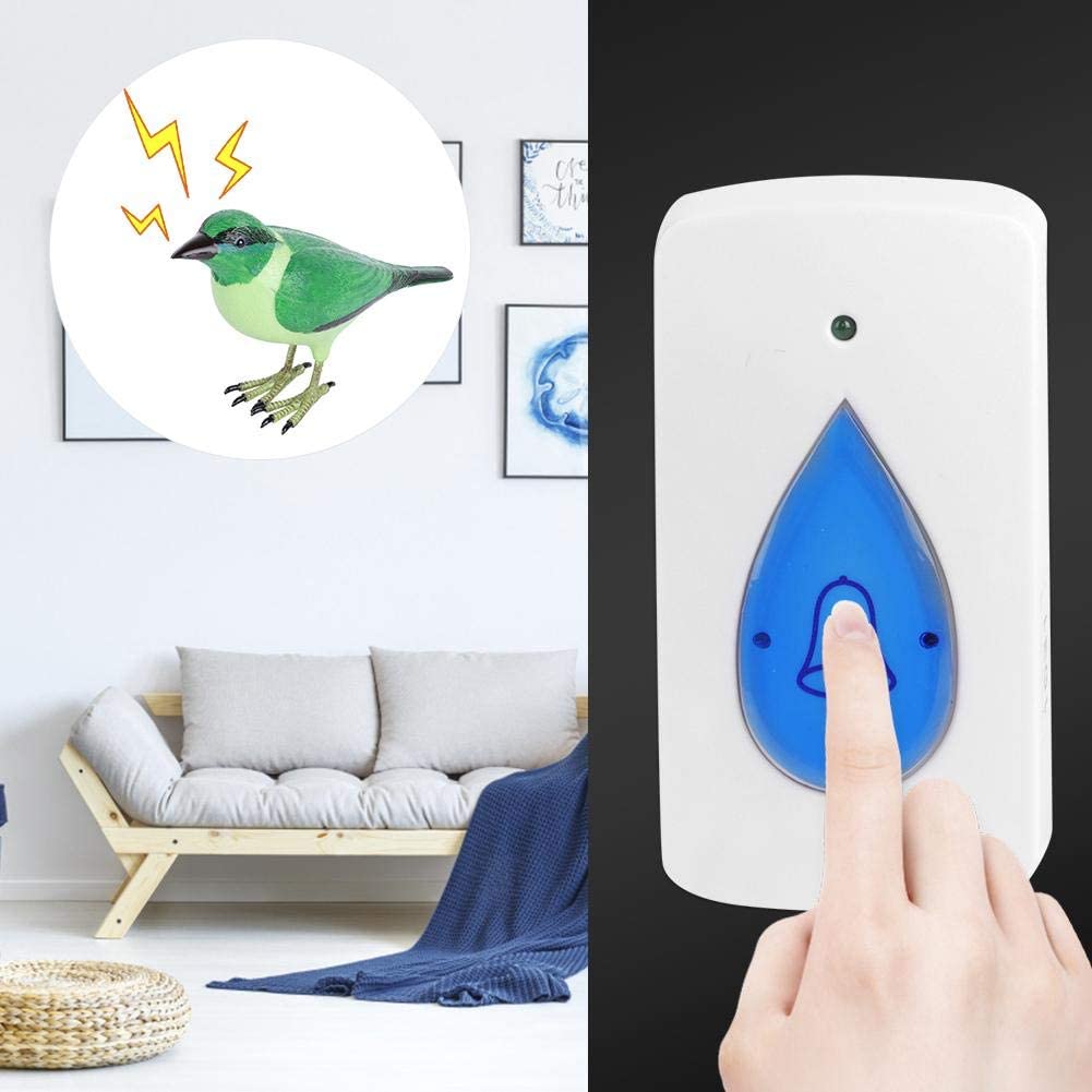 Unique Wireless Digital Jingle Bell Clear Simulation Bird Sound Home Green Remote Control Chime Doorbell