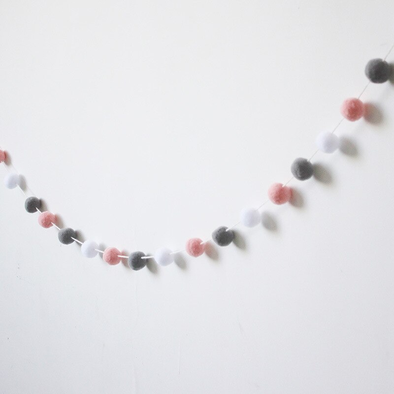 3m wollen bollen handgemaakte slaapkamerdecoratie muurdecoratie huisdecoratie ornament hangende babykamer pompom slinger decoratie kinderkamer kinderen