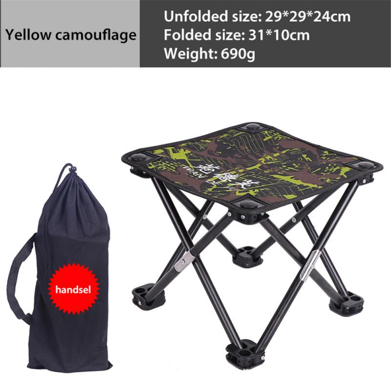 Chaise de pêche Maza, capacité de charge de 150kg, résistante à l&#39;usure, Camping en plein air, pliante, Ultra légère, Art, croquis, tabouret carré, Portable: 02