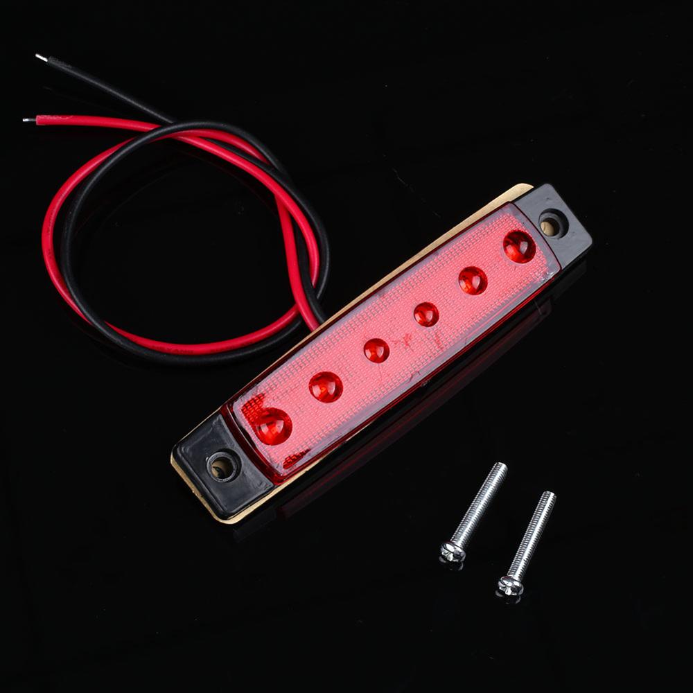 Truck LED 24v Trailer Lights 6led rear tail side marker light taillights red lorry truck led light
