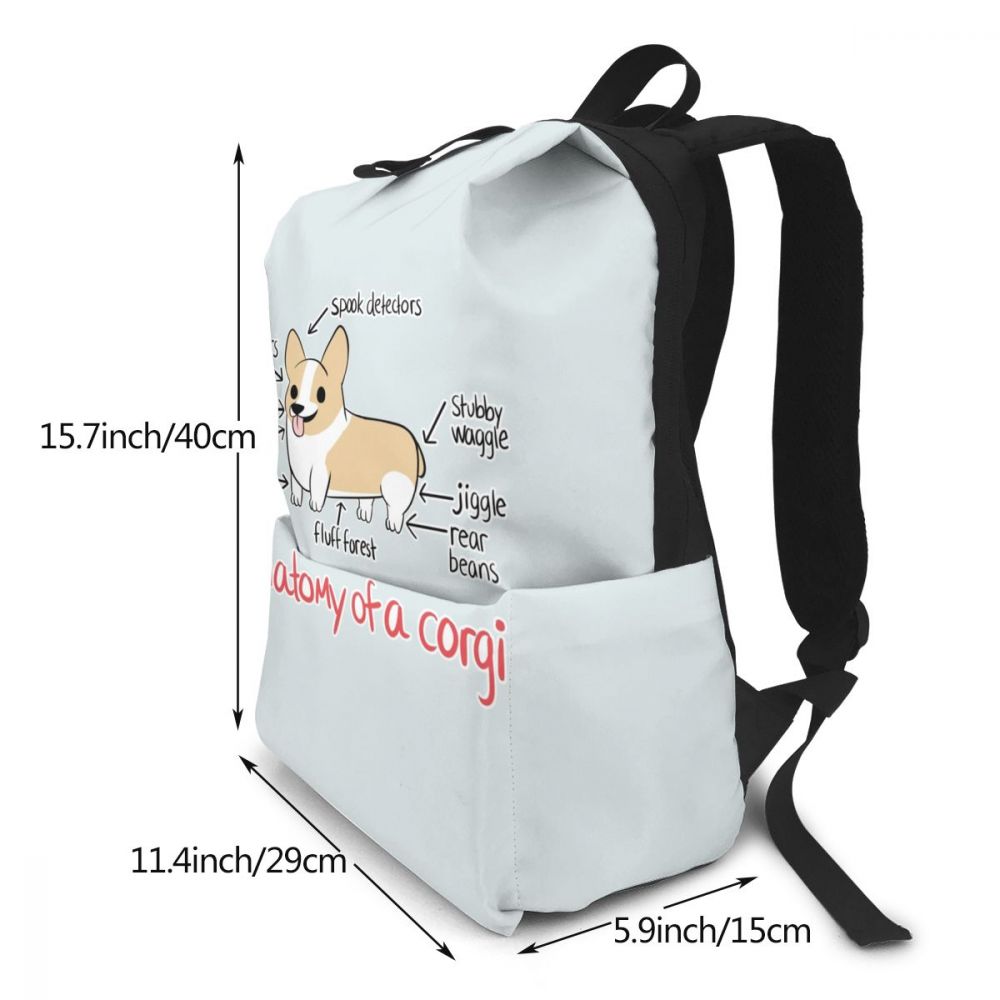 Welsh Corgi Pembroke Backpack Welsh Corgi Pembroke Backpacks Trend Bag Multi Purpose Print Bags