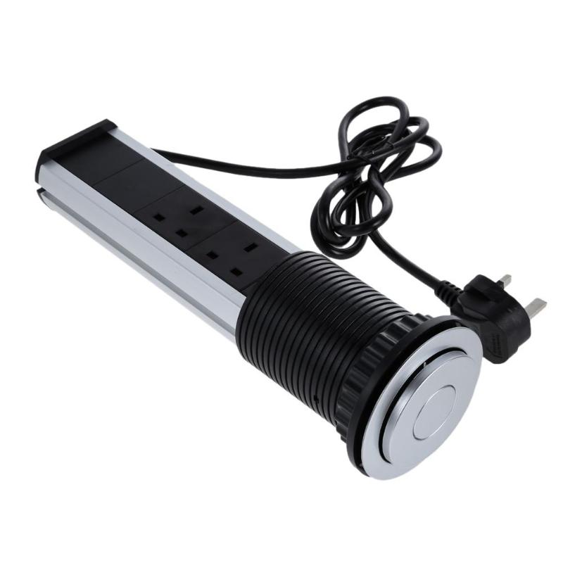 Tire hacia arriba 220V eléctrico 3 enchufe 2 USB cocina Mesa enchufe retráctil Mesa enchufes retráctil para encimeras trabajo