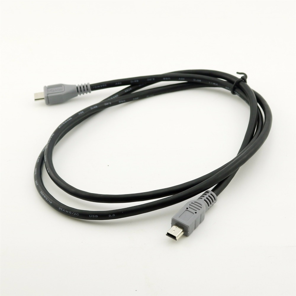 1 pc Mini USB Type B Male Naar Micro B Male 5 Pin Converter OTG Adapter Lead Data Kabel 20 cm/1 M 3FT