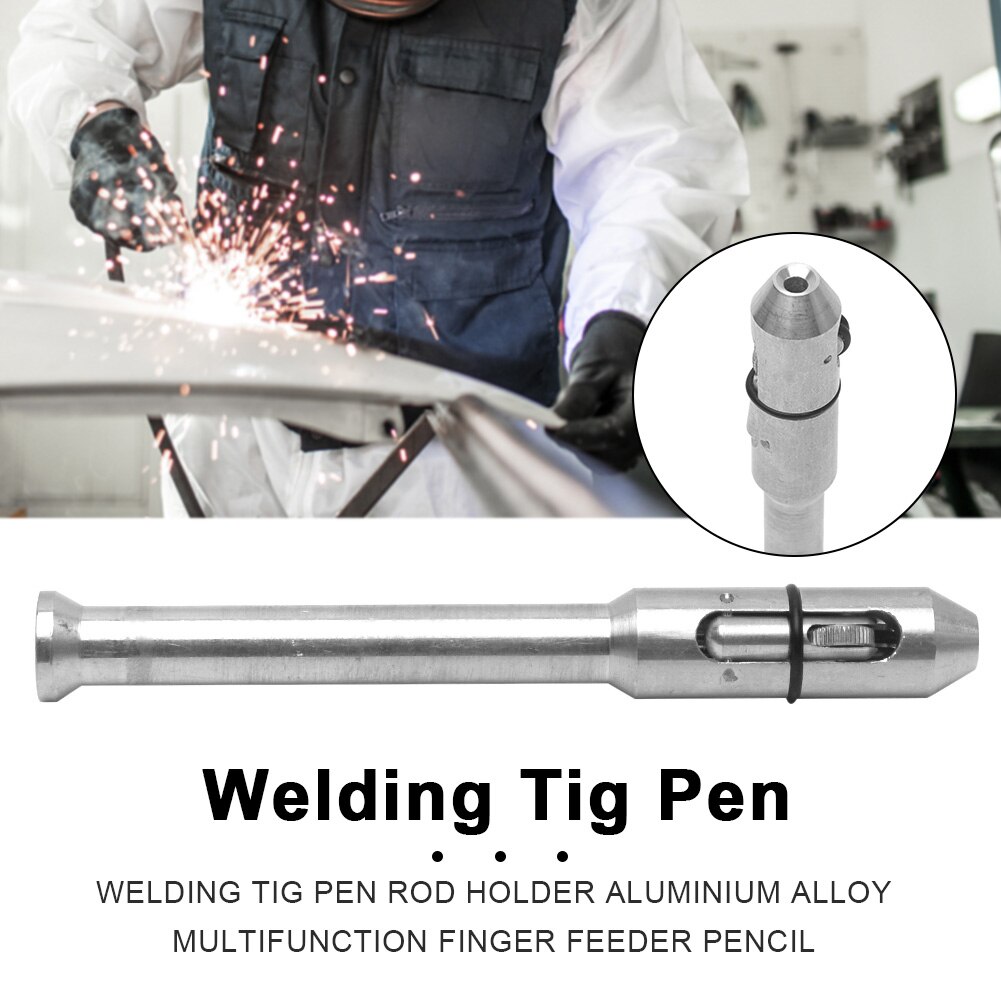 Handheld Power Tools Welding Tig Pen Rod Holder 13cm Cordless Mini Finger Feeder Portable Ergonomic Aluminium Alloy Pencil