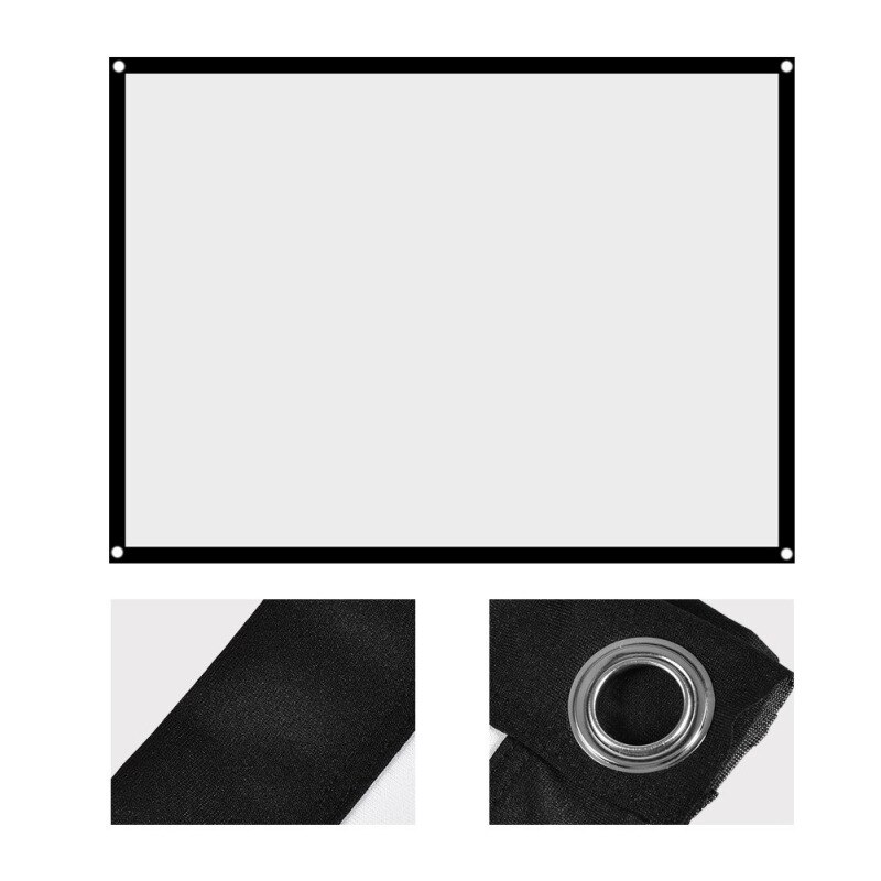 120 Inch 16:9 Portable Projector Screen HD Folding,Indoor Outdoor Movie Screen Gaming Office Home Cinema
