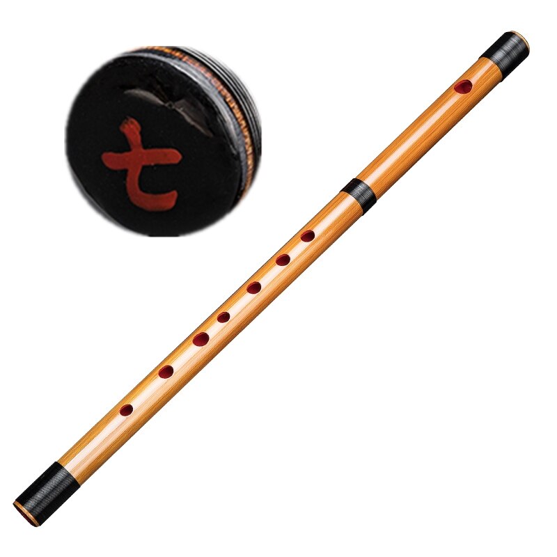 Flûte japonaise de , Flauta Shinobue 6/7/8 Hon en bambou amer sans trou de Membrane, Instrument de musique Portable Piccolo: 7 Hon