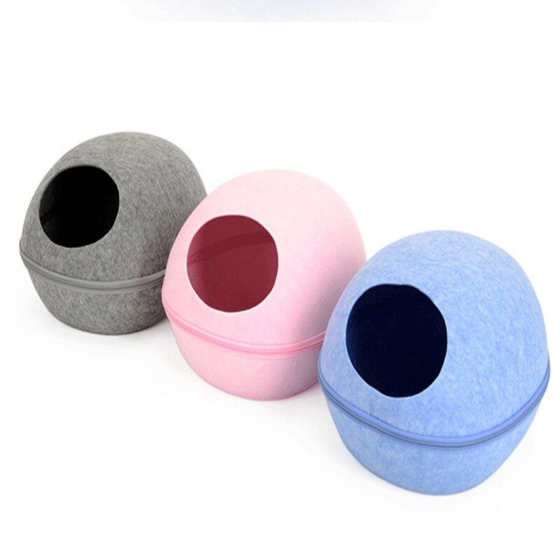 SHUANGMAO cama de gato para cueva en forma de huevo mascota, bolsa con cierre, cesta de fieltro para perrera, bonitas camas para gatos, nido, casa de perro, productos para mascotas