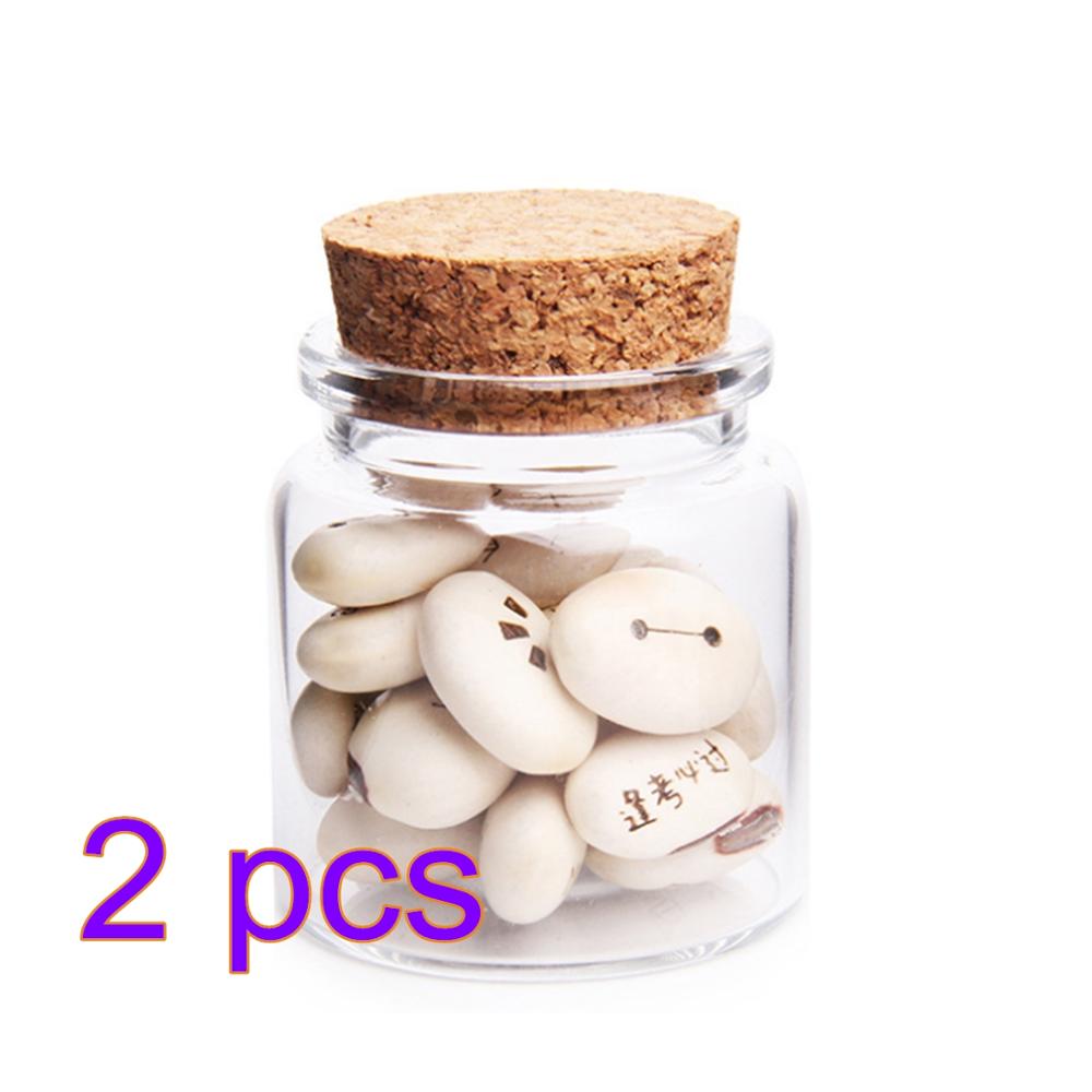 Bouteilles en verre vide stockage d'échantillon | 2 pièces/5 pièces/10 pièces/20 pièces 47*50MM 50ML bouteille de souhait, bouteilles vides, bricolage décoration